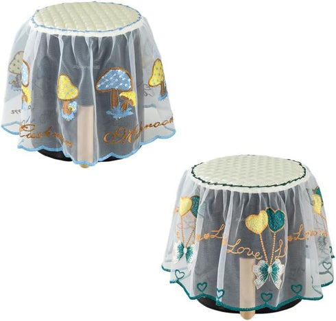 NentMent 2 Pack Air Fryer Cover Embroidery Lace Digital Air Fryer Dust Cover