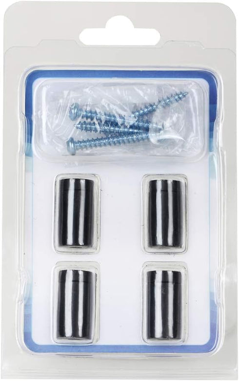 Sign Standoff 1/2" x 3/4", Black Aluminum Sign Standoff Screw for Acrylic, Glass, PVC, Pack of 4