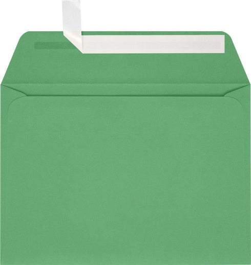 LUXPaper A7 Full Face Window Envelopes, Peel & Press, 50 Qty Holiday Green