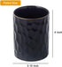 Ceramic Aesthetic Pen Holder for Desk, Cute Pencil Holder Cup Pot Organizer for Men Women, Makeup Brush Holder (Black)