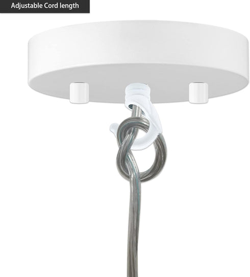 EIFHYT 5 1/8 Canopy Kit for Chandelier Ceiling Lighting Modern Steel Canopy Kit Light Fixture Cover Plate Hook & Cord