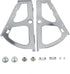 TOPINCN 2Pcs Shoes Drawer Cabinet Hinges, Stainless Steel Shoe Rack Hinges Frames