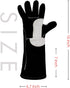 YESWELDER Leather Forge MIG Welding Gloves, Heat Resistant Black Gloves for Grill/BBQ/Oven