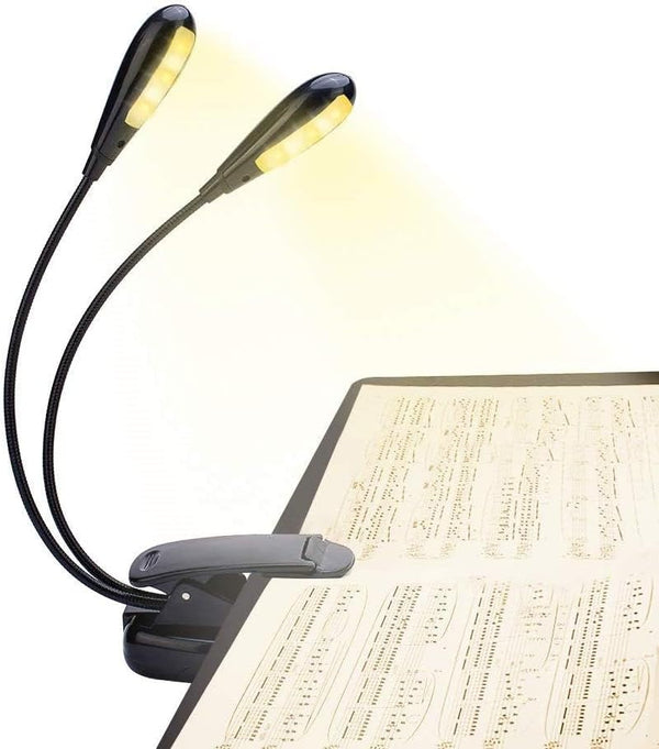 Generic Clip On Bed Reading Book Lamp at Night, 10 LED Eye-Cared Music