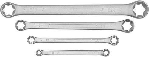 4-Pcs E-Torx Box Wrench Set, Star Wrench Set, Tork E-Ring Spanner Set E6 E8 E10 E12 E14 E18 E20 E24