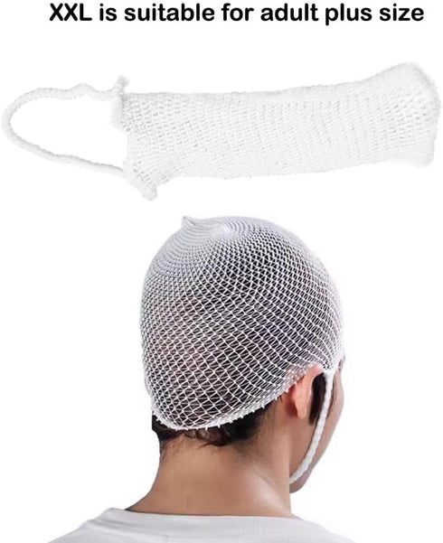 DeaHea 3 Pack Head Elastic Dressing Retainer Medical Mesh Cover Cap Protector Keeper for Bandage Gauze Emergency First