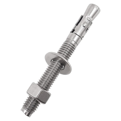 1/2"x 4-1/2" inch Stainless Steel Standard Wedge Anchor, Fasteners for Concrete (4 pcs)
