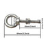 M8 Stainless Steel Shoulder Eye Bolt, 4 Pack Heavy Duty 5/16" Screw Bolt Accessories with Nuts and Washer (50mm Thread)