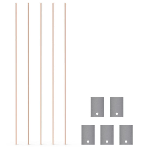 stonylab 5 Pack Plumbum Plate, 99.99% 1 * 10 * 15 mm Plumbum Anode Flat Metal Foil Electrode for Lab Research