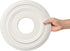 EIFHYT 12-2/8"OD 4" 1" 7") White PU Ceiling Medallions for Light Fixtures and Ceiling Fans, x ID x P (Fits Canopies up