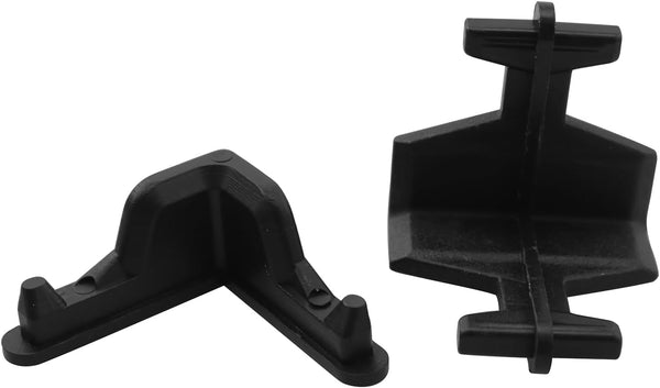 LQ Industrial 16PCS Heavy Duty Shelf Unit Post Insert Connector Bottom Black Plastic Corner