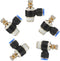 Pneumatic Push to Connect Air Flow Control Valve, 10mm Tube OD x 1/2" Male BSP Thread, 90 Degree Elbow Switch Valve