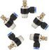 Pneumatic Push to Connect Air Flow Control Valve, 10mm Tube OD x 1/2" Male BSP Thread, 90 Degree Elbow Switch Valve