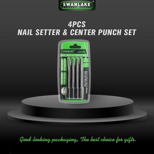 SWANLAKE 4-Piece Nail Setter and Center Punch Set.