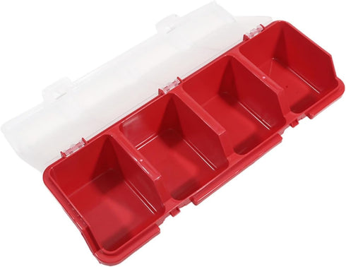 ShanLily 2Pcs Small Parts Storage Organizer With Lid Stackable Nail Screw Container Divider Garage Craft Tools Hardware