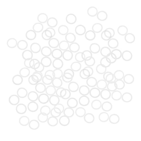 uxcell Silicone O-Rings, 13mm OD 10mm ID 1.5mm Width VMQ Seal Gasket for Pipe Repair, White, Pack of 100