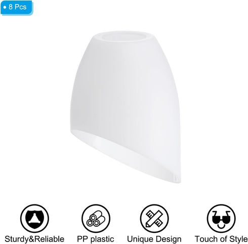 5.3" 4.3" 1.7" 8 Pack Bulb PATIKIL High Diameter Fitter Plastic Lampshade, Plastic Lamp Shade Replacement Light Cover