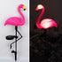 Waterproof Solar Flamingo Garden Light, Durable Blow Molded Flamingo Shape with Removable Ground Plug