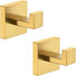 Angle Simple Towel Hook Brushed Gold 2 Pack, 304 Stainless Steel Square Robe Hook for Bathroom Use