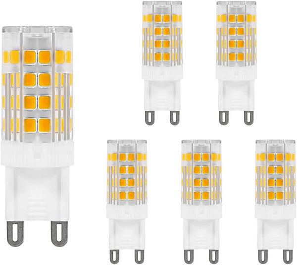 6pcs G9 LED Bulb 2700K Warm White, 30-40W Halogen Equivalent G9 Bi