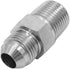 (2-PACK) 2404-08-08 Hydraulic Hose Adapter Fitting 1/2" Male JIC 37° Flare × 1/2" Male SAE Straight Connector
