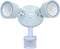 Topaz Dual Head LED Security Light with Motion Sensor, 24 Watt, 4000K, White