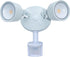 Topaz Dual Head LED Security Light with Motion Sensor, 24 Watt, 4000K, White