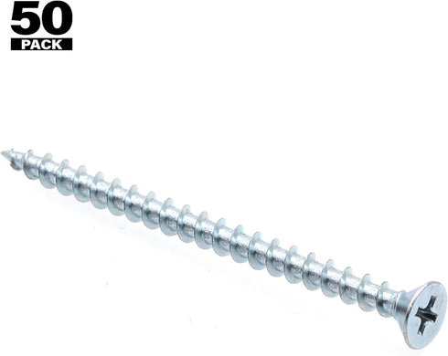 Prime-Line 9016850 Sheet Metal Screw, Self-Tapping, Flat Head Phillips, #8 X 2-1/2 in, Pack of 50