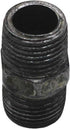 LONG TAO 10PCS 1/2" x 1.5" Black Malleable Steel Nipples for Industrial Piping Plumbing Supplies