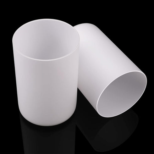 3 Packs 6"x 4" 1-5/8-Inch Canomo Opal White Frosted Glass Lamp Shade Replacement, Replacement Light Fixture Lampshade