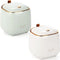 Foraineam 2 Pack Tabletop Trash Can, Mini Plastic Wastebasket with Pop-up Lid for Bathroom and Office
