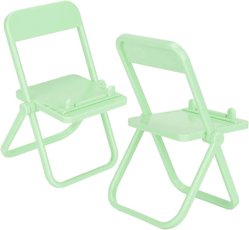 belupai Small Chair Mobile Phone Holder, Multi Angle Phone Bracket Mini Chair Shape Cell Phone Stand Plastic Foldable