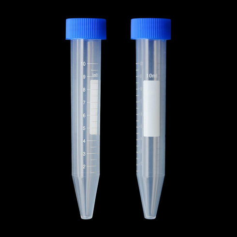 Sterile Centrifuge Tubes, 10ml/0.33oz, Plastic Conical Bottom Tube, 100 Pcs with Blue Screw Cap