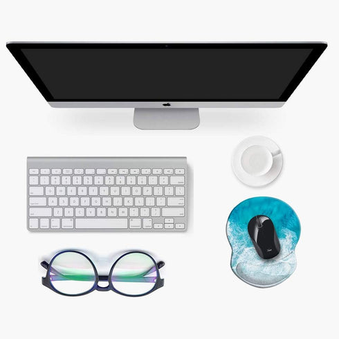 Ergonomic Design Mouse Pad with Wrist Rest Support, Cute Non-Slip PU Base, Pain Relief Mousepad for Gaming & Working