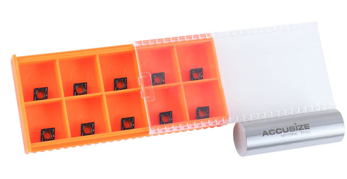 Accusize Industrial Tools CCMT21.51-MD CVD Coated Carbide Inserts, 10 Pcs/Box, Black and Yellow