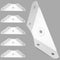 12 Pcs Corner Bracket Metal Corner Brace, Cabinet Countertop Brackets for Wood Chair, Box, Desk (White)