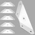 12 Pcs Corner Bracket Metal Corner Brace, Cabinet Countertop Brackets for Wood Chair, Box, Desk (White)