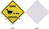 GLOBLELAND Duck Crossing Sign, 10x10 inch Aluminum Caution Sign, UV Protected Reflective Waterproof
