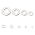 SAE 304-Stainless Steel Flat Washers Assortment Kit: 1/4" to 1/2" Sizes
