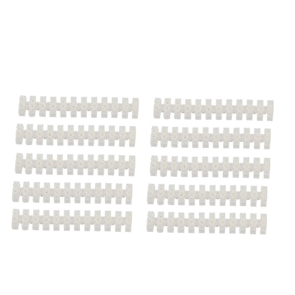 Terminal Strip Block 12 Position 10a High-Tough Plastic Connector Replacement Brass Firmware