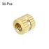 uxcell 50Pcs M4 x 6mm Knurled Insert Nuts, Brass Threaded Insert Embedment Nut for 3D Printer