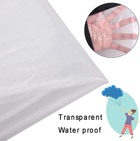 generic Tarp4x20 Grommets Clear Waterproof Cover FT Multipurpose Foldable Clear Tarps Snowproof Plastic PVC Tarp