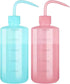 Tattoo Lash Squeeze Bottle, Safety Rinse Bottle, Plastic Squeeze Medical Lab Washing Bottle (Pink & Blue)