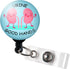 Kidney Badge Reel Urine Good Hands Holder - Retractable Nursing ID Badge Reel with Alligator Clip for Girls, Women