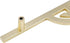 2Pack Brushed Gold Drawer Pulls, Half Moon Zinc Alloy Drop Handle for Kitchen Furniture Wardrobe Cupboard