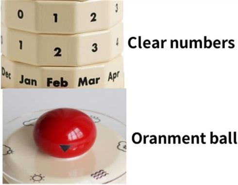 SUNHIPPIE Desk Calendar, Manual Spinning Perpetual Calendar, Special Dates Reminder, Creative Decorative Desktop