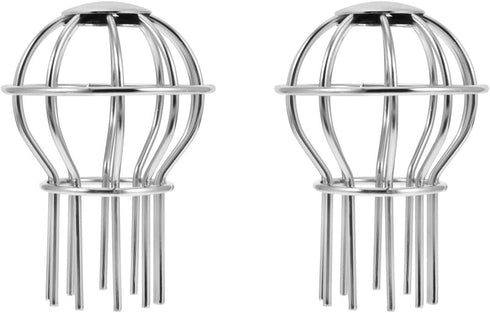 Hemobllo 2 pcs Grille Downspout Cover, Outdoor Gutter Guard Sink Filter Strainer, Stainless Steel Hair Strainer