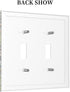 Decorative Palm Trees Double Toggle Light Switch Cover - Floral Tropical Jungle Animals 2 Gang Wall Plate for Home Decor