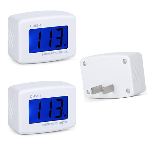 Eversame AC Voltage Meter, 80-300V LCD Digital RV Voltage Meter, 110 220V Panel Power Test Monitor (3 Pack)
