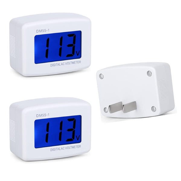 Eversame AC Voltage Meter, 80-300V LCD Digital RV Voltage Meter, 110 220V Panel Power Test Monitor (3 Pack)
